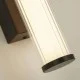 Підсвітка для дзеркала Searchlight 63124-1BK Clamp Wall Light - Black Metal, Ribbed Clear & Opal Diffuser, 7 Вт, 506 лм, 3000К