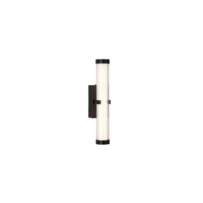 Підсвітка для дзеркала Searchlight 63124-1BK Clamp Wall Light - Black Metal, Ribbed Clear & Opal Diffuser, 7 Вт, 506 лм, 3000К