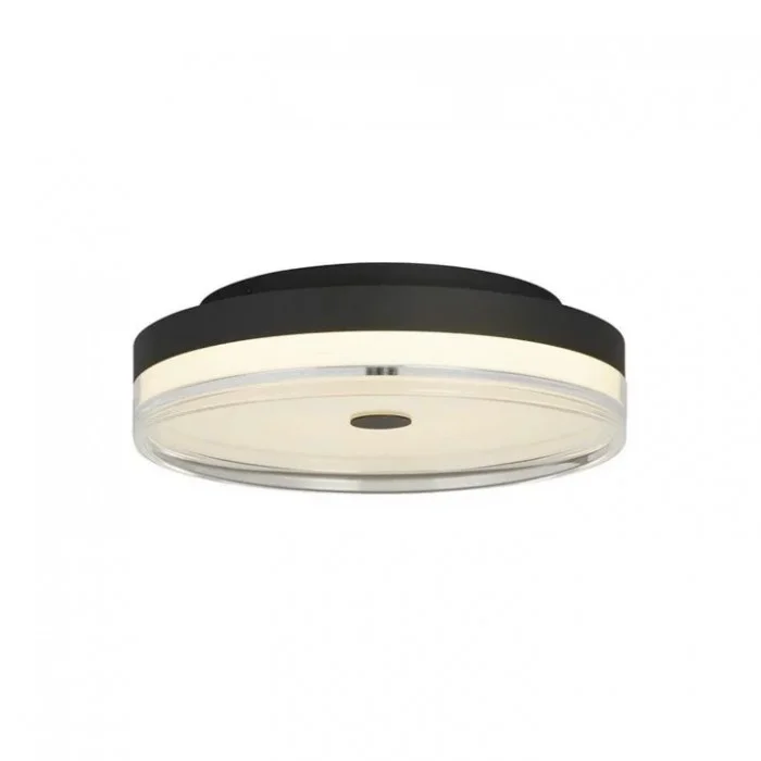 Люстра - Searchlight 42651-30BK Cyprus LED Flush, Black Metal и Clear Acrylic, 21 Вт, 858 лм, 3000К
