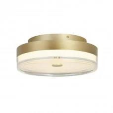 Люстра - Searchlight 42651-30GO Cyprus LED Flush, Gold Metal and Clear Acrylic, 21 Вт, 1254 лм, 3000К