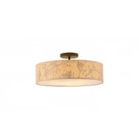 Люстра Searchlight 47810NA Isla 3Lt Flush Recycled Paper Shade and Black Metal