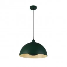 Підвісний світильник Searchlight 35410GR Mars 1LT Pendant, Matt Green Metal & Cream Inner