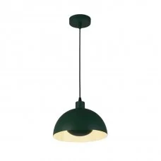 Подвесной светильник Searchlight 35411GR Mars 1LT Pendant, Matt Green Metal & Cream Inner