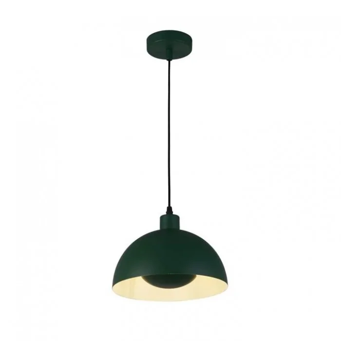 Підвісний світильник Searchlight 35411GR Mars 1LT Pendant, Matt Green Metal & Cream Inner