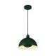 Підвісний світильник Searchlight 35411GR Mars 1LT Pendant, Matt Green Metal & Cream Inner