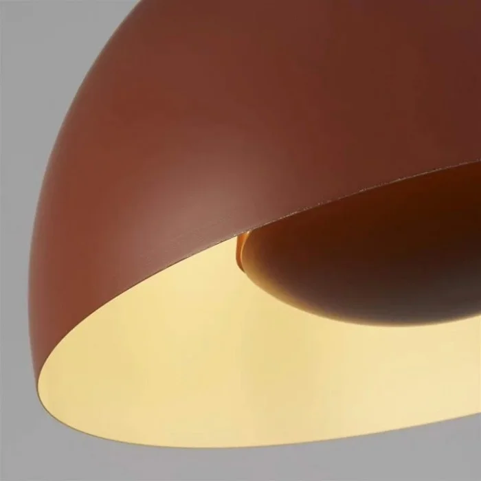 Подвесной светильник Searchlight 35411OR Mars 1LT Pendant, Burnt Orange Metal & Cream Inner
