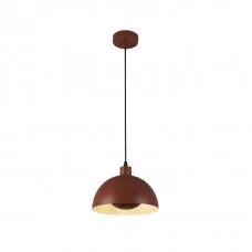 Підвісний світильник Searchlight 35411OR Mars 1LT Pendant, Burnt Orange Metal & Cream Inner