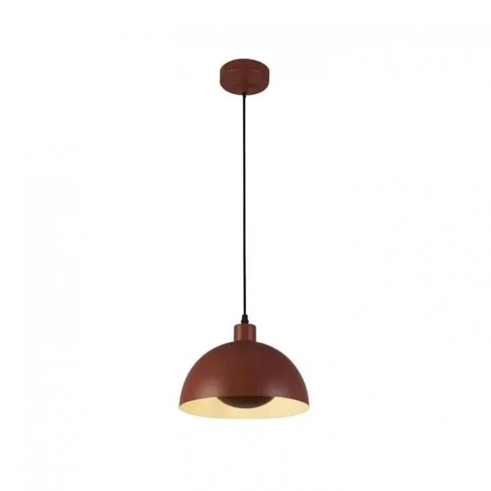 Подвесной светильник Searchlight 35411OR Mars 1LT Pendant, Burnt Orange Metal & Cream Inner