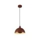 Подвесной светильник Searchlight 35411OR Mars 1LT Pendant, Burnt Orange Metal & Cream Inner