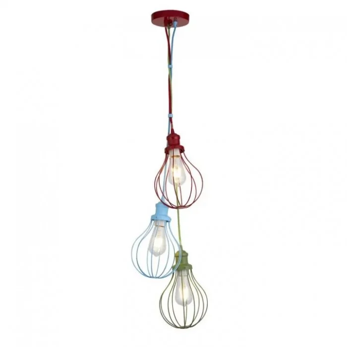 Подвесной светильник Searchlight 4683-3 Novelty 3Lt Pendant - Multi-Coloured Metal