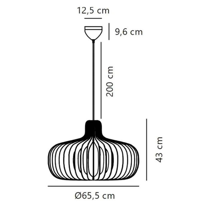 Подвесной светильник, люстра Nordlux 2512073003 Hazo E27 1x60W IP20 черный