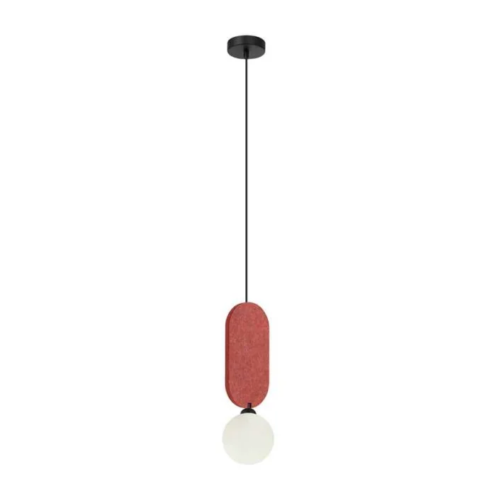 Підвісний світильник, люстра Italux PND-59815-1-RED Lorenzo G9 1x25W IP20 червоний