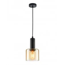 Светильник подвесной, люстра Italux PND-65342-1-BK+AMB Santia E27 1x40W IP20 черный Светильник подвесной, люстра Italux PND-65342-1-BK+AMB Santia E27 1x40W IP20 черный