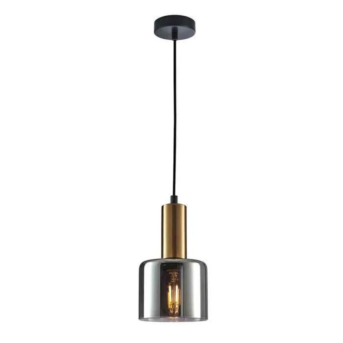 Подвесной светильник, люстра Italux PND-65342-1-BRO+SG Santia E27 1x40W IP20 янтарный