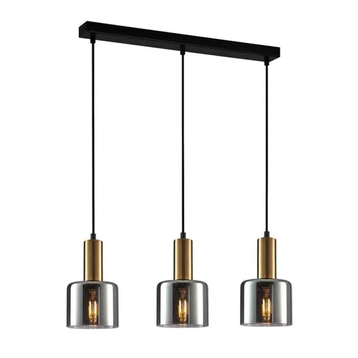 Подвесной светильник, люстра Italux PND-65342-3-BRO+SG Santia E27 3x40W IP20 янтарный