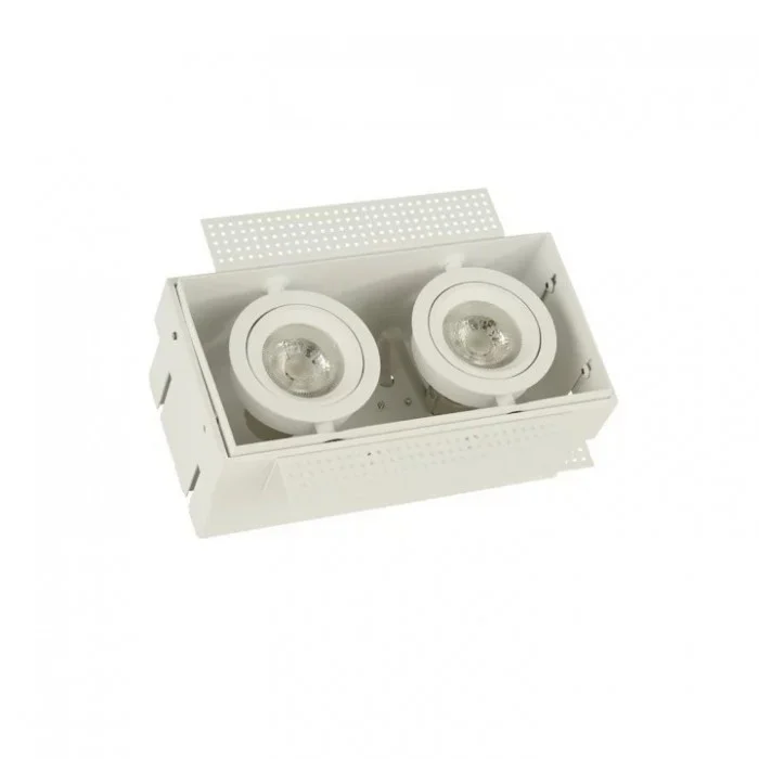 Точечный светильник Searchlight PL-SAB2-W Sablons 2 Square White Trimless