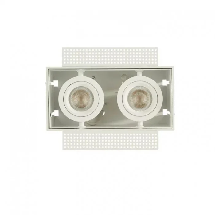 Точечный светильник Searchlight PL-SAB2-W Sablons 2 Square White Trimless
