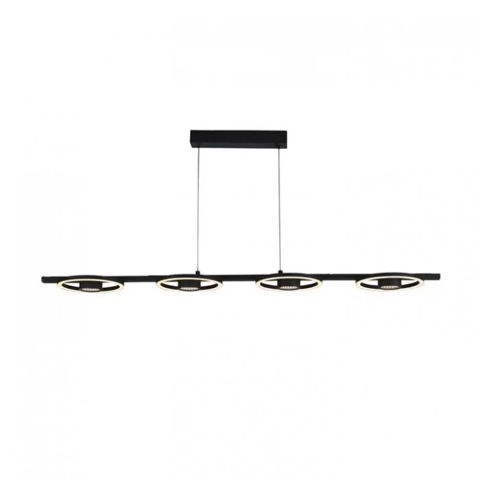 Підвісний світильник Searchlight 32804-4BK Space 4Lt LED Bar Pendant, Black Metal, 35 Вт, 1497 лм, 3000К