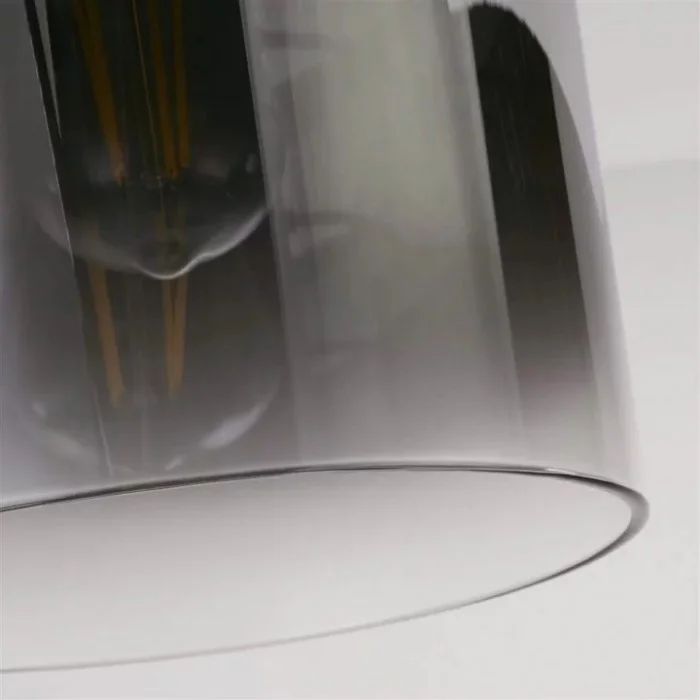 Люстра - Searchlight 88911-1BK Швеция 1Lt Flush - Matt Black & Smoked Glass