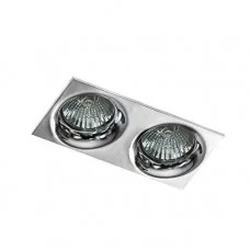 Точковий світильник Azzardo AZ1789 Ivo Square GU10 2x50W IP20 хром