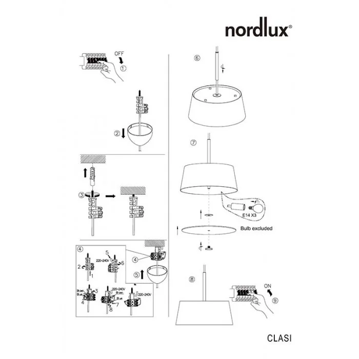 Подвесной светильник, люстра Nordlux 2312603003 Clasi E14 3x10W IP20 черный Подвесной светильник, люстра Nordlux 2312603003 Clasi E14 3x10W IP20 черный