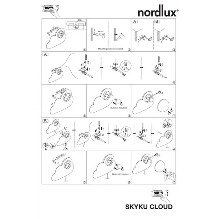 Бра, настінний світильник Nordlux 2312971001 Skyku E14 1x25W IP20 білий Бра, настінний світильник Nordlux 2312971001 Skyku E14 1x25W IP20 білий