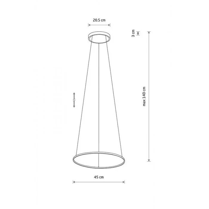 Люстра Nowodvorski 10813 Circolo LED S 1x18W 3000K 560Lm IP20 чорна Люстра Nowodvorski 10813 Circolo LED S 1x18W 3000K 560Lm IP20 чорна
