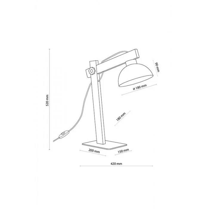 Настільна лампа TK Lighting 5346 Oslo E27 1x15W IP20 чорна Настільна лампа TK Lighting 5346 Oslo E27 1x15W IP20 чорна