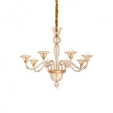 Люстра Ideal Lux 199412 Brigitta E14 8x40W IP20 бурштинова
