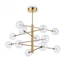 Люстра Ideal Lux 200125 Equinoxe G4 12x2W IP20 латунна