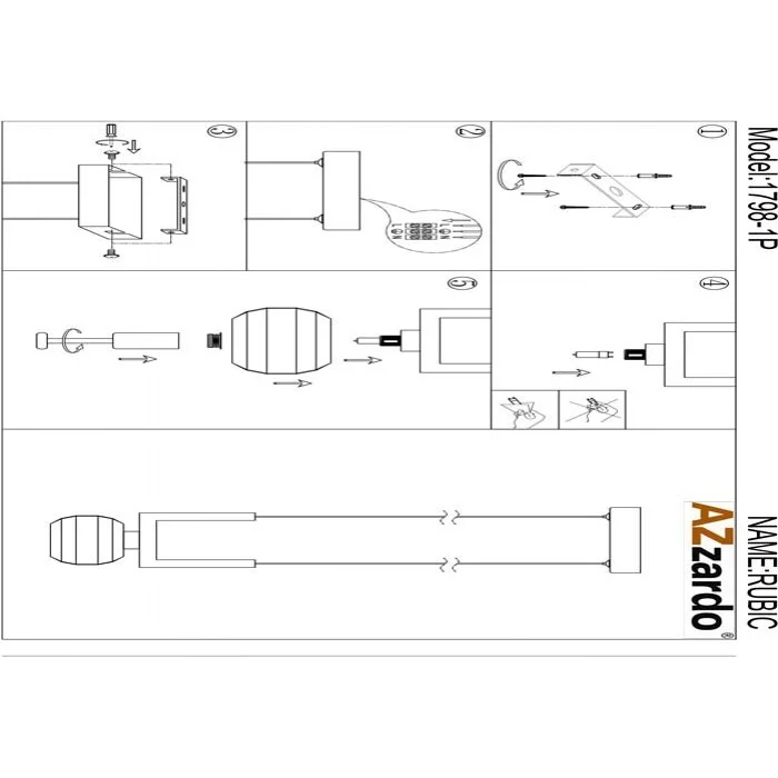 Підвіс Azzardo AZ0490 Rubic (1798-1p) Підвіс Azzardo AZ0490 Rubic (1798-1p)