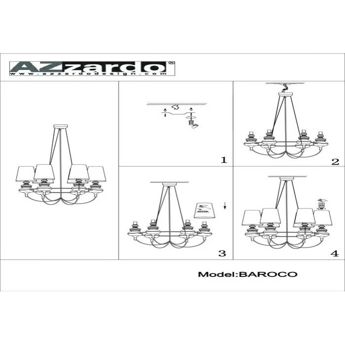 Люстра Azzardo AZ1379 Baroco (ad7121s-6-bl) Люстра Azzardo AZ1379 Baroco (ad7121s-6-bl)