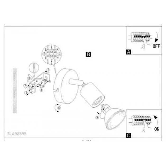 Спот Eglo 92595 Buzz LED Спот Eglo 92595 Buzz LED