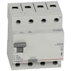 УЗО RX3 4P 40А 30mA AC Legrand, 402063