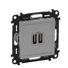 Розетка USB Legrand Valena Life алюміній, 753612