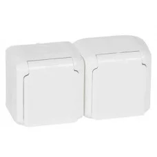 Розетка 2X2К+З Legrand Forix біла, 782374
