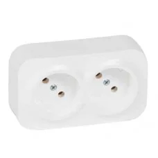 Розетка 2X2К Legrand Forix біла, 782412