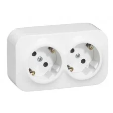 Розетка 2X2К+З Legrand Forix біла, 782413