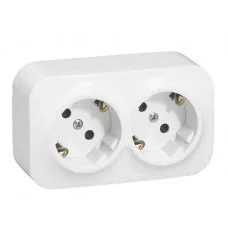 Розетка 2X2К+З Legrand Forix біла, 782423