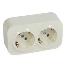 Розетка 2X2К+З Legrand Forix слонова кістка, 782453