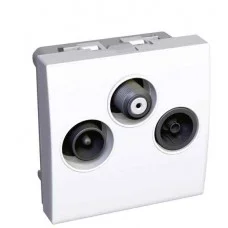 Кінцева TV/FM/SAT розетка Schneider Electric Altira ALB44322 (біла)