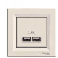 USB розетка Schneider Electric Asfora EPH2700223 (кремовая)