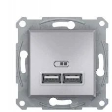 USB розетка Schneider Electric Asfora EPH2700261 (алюминий)