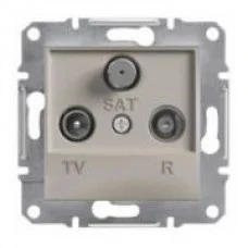 Розетка TV-R-SAT оконечная без рамки бронза Asfora, EPH3500169