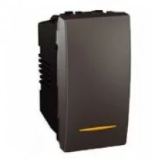 Вимикач 1-клавішний з індикацією графіт Schneider Electric, MGU3.161.12S