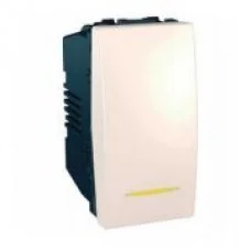 Вимикач 1-клавішний з індикацією слонова кістка Schneider Electric, MGU3.161.25S