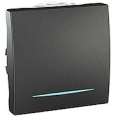 Вимикач 1-клавішний з підсвіткою (СХ.1), графіт Schneider Electric, MGU3.201.12N