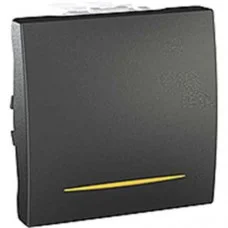 Вимикач 1-клавішний з індикацією (СХ.1), графіт Schneider Electric, MGU3.201.12S