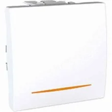 Вимикач 1-клавішний з індикацією (СХ.1), білий Schneider Electric, MGU3.201.18S