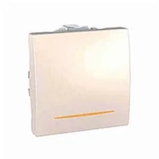 Вимикач 1-клавішний з індикацією (СХ.1), слонова кістка Schneider Electric, MGU3.201.25S